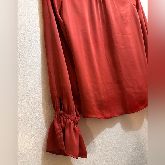 L’Academia Orange Blouse Size Small - Picture 7 of 8